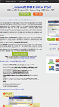Mobile Screenshot of convert-dbx-to-pst.pcvare.com